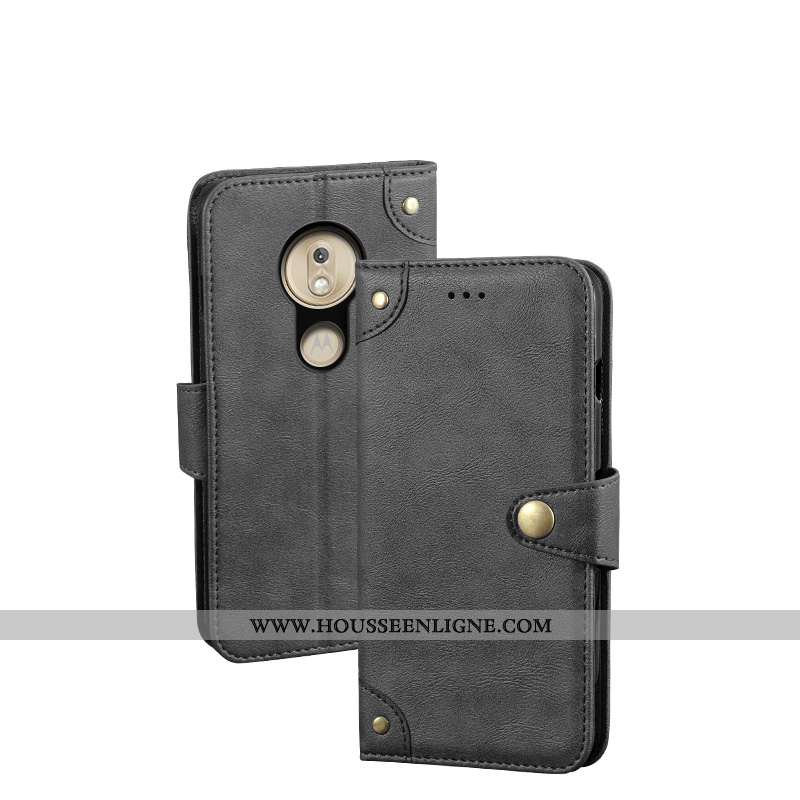 Étui Moto G7 Play Protection Vintage Portefeuille Europe Rouge Clamshell Téléphone Portable