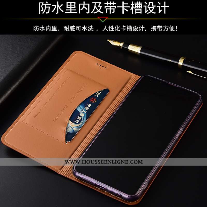 Étui Moto G7 Plus Cuir Véritable Modèle Fleurie Téléphone Portable Coque Incassable Housse 2020 Noir