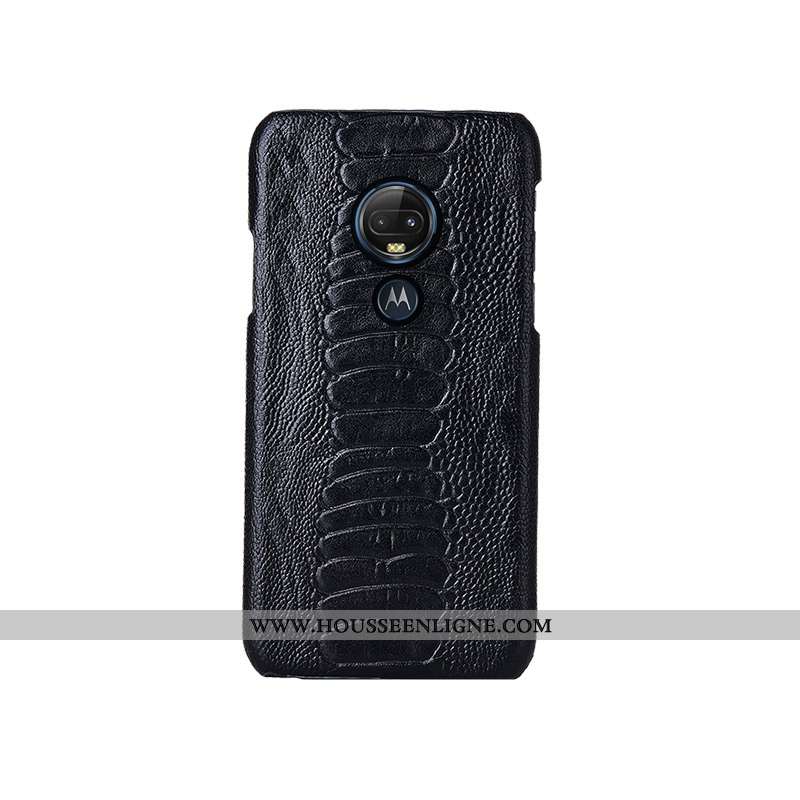 Étui Moto G7 Plus Personnalité Créatif Personnalisé Cuir Véritable Téléphone Portable Couvercle Arri