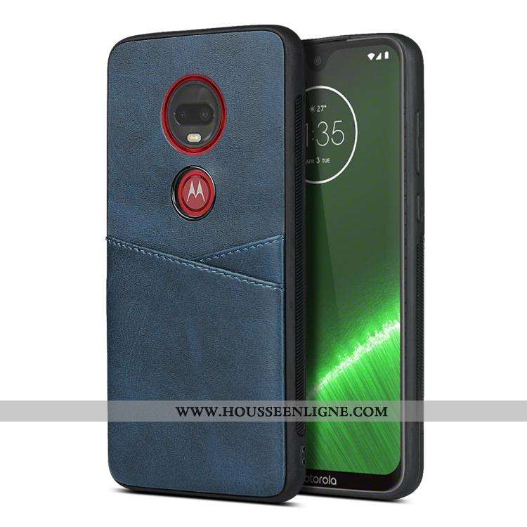 Étui Moto G7 Plus Silicone Protection Fluide Doux Carte Coque Téléphone Portable Jaune