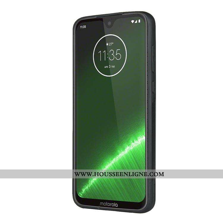 Étui Moto G7 Plus Silicone Protection Fluide Doux Carte Coque Téléphone Portable Jaune