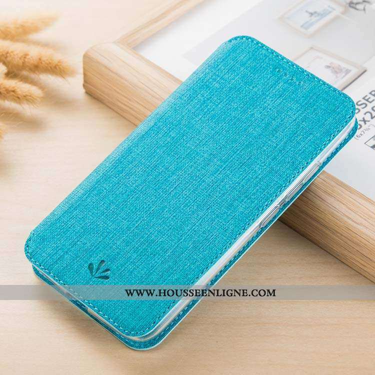 Étui Moto G7 Power Fluide Doux Silicone Tout Compris Bleu Coque Incassable Tissu