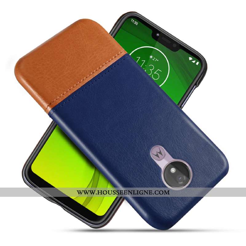Étui Moto G7 Power Protection Cuir Véritable Coque Noir Téléphone Portable Business Qualité