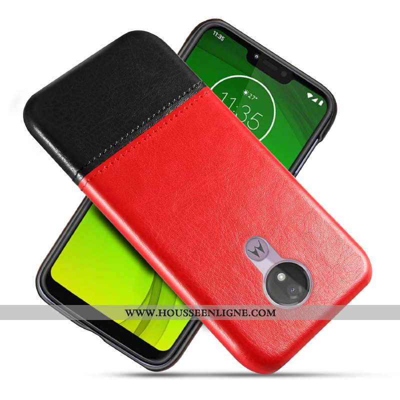 Étui Moto G7 Power Protection Cuir Véritable Coque Noir Téléphone Portable Business Qualité