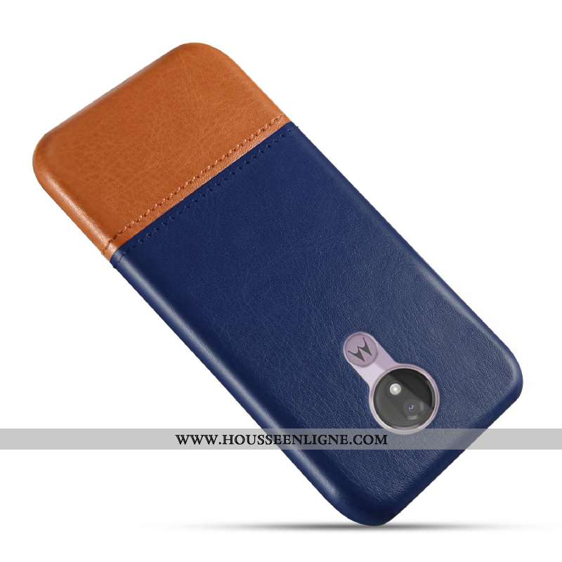 Étui Moto G7 Power Protection Cuir Véritable Coque Noir Téléphone Portable Business Qualité