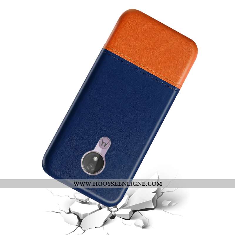 Étui Moto G7 Power Protection Cuir Véritable Coque Noir Téléphone Portable Business Qualité