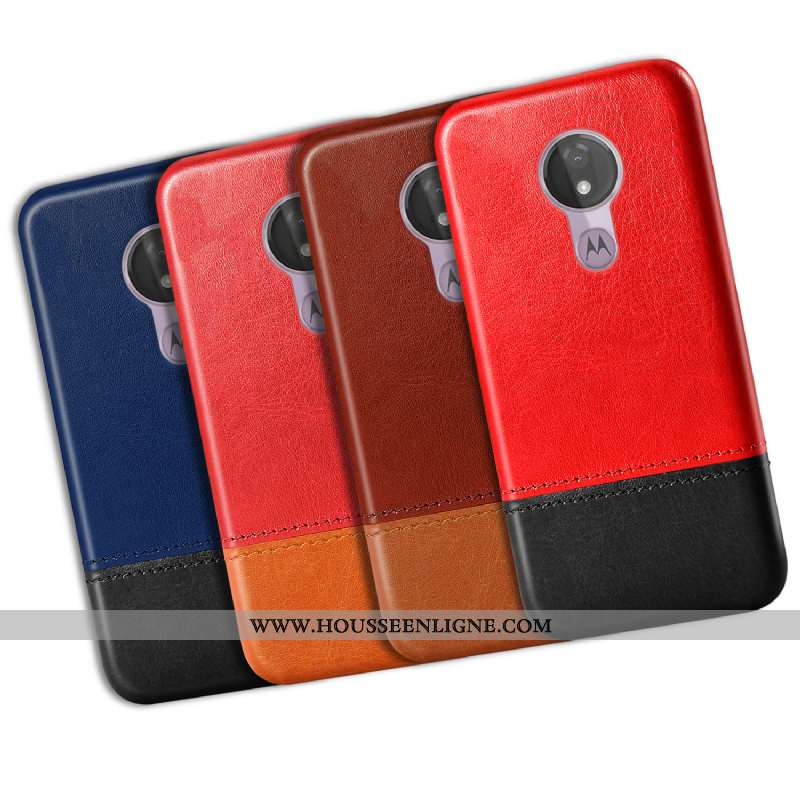 Étui Moto G7 Power Protection Cuir Véritable Coque Noir Téléphone Portable Business Qualité