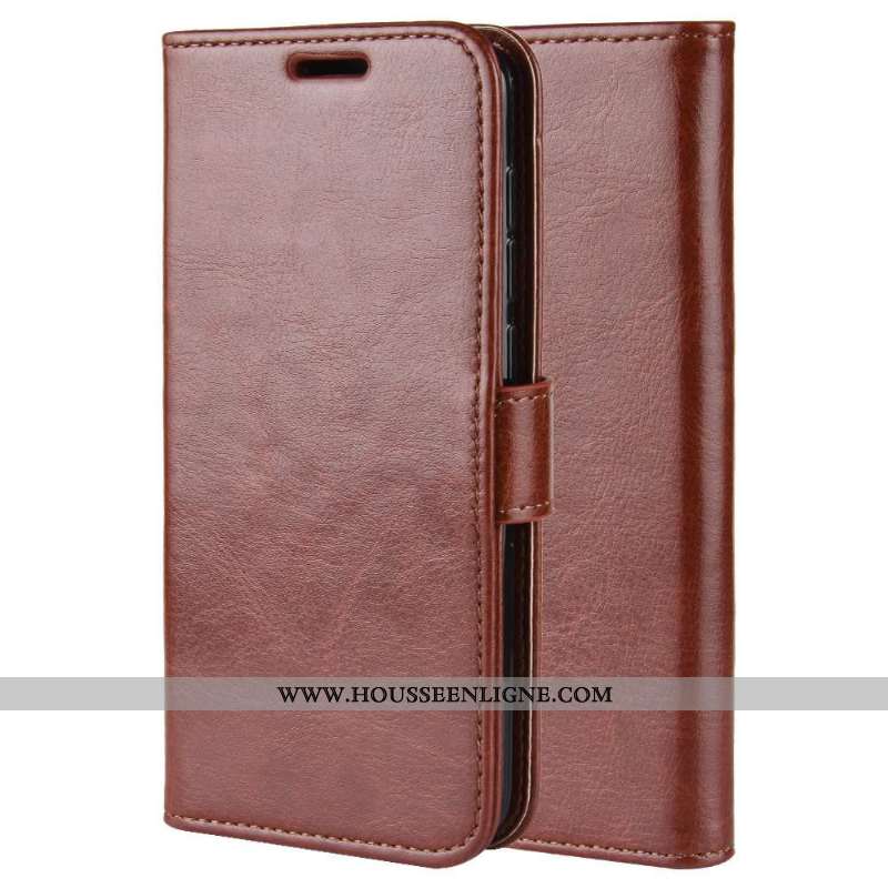Étui Moto G8 Plus Cuir Protection Téléphone Portable Une Agrafe Orange 2020
