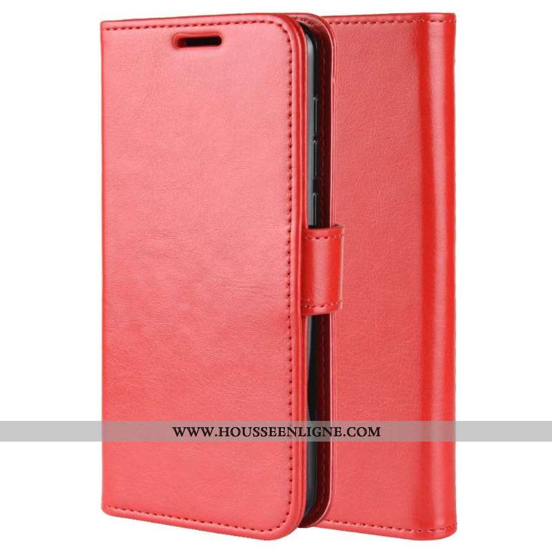 Étui Moto G8 Plus Cuir Protection Téléphone Portable Une Agrafe Orange 2020