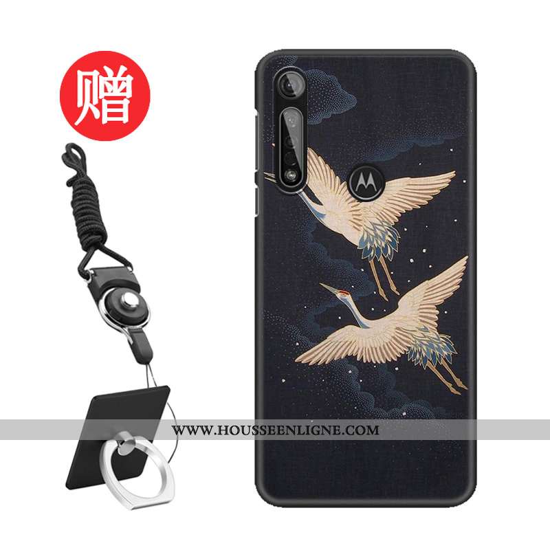 Étui Moto G8 Plus Tendance Protection Modèle Téléphone Portable Bleu Coque Tempérer