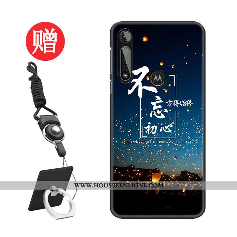 Étui Moto G8 Plus Tendance Protection Modèle Téléphone Portable Bleu Coque Tempérer