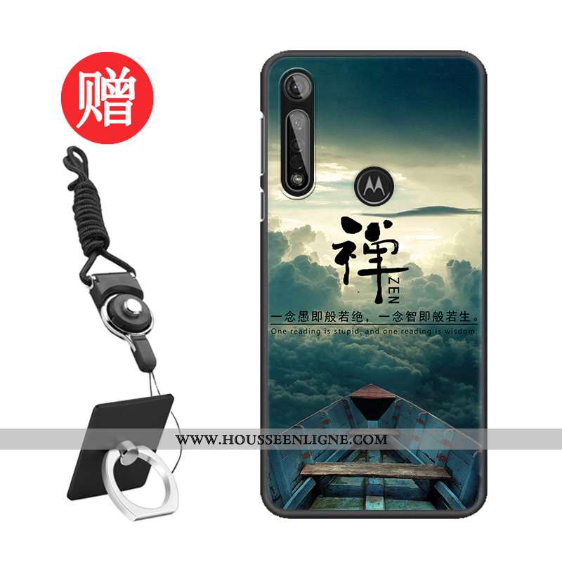 Étui Moto G8 Plus Tendance Protection Modèle Téléphone Portable Bleu Coque Tempérer