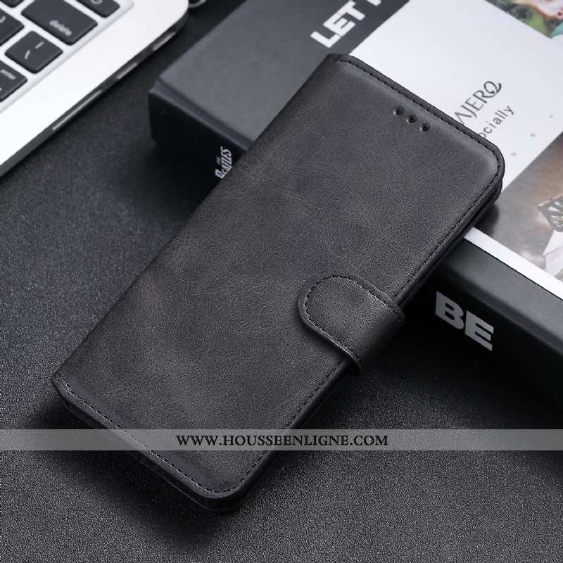 Étui Moto G8 Power Lite Cuir Sac Carte Téléphone Portable Clamshell Bleu Coque