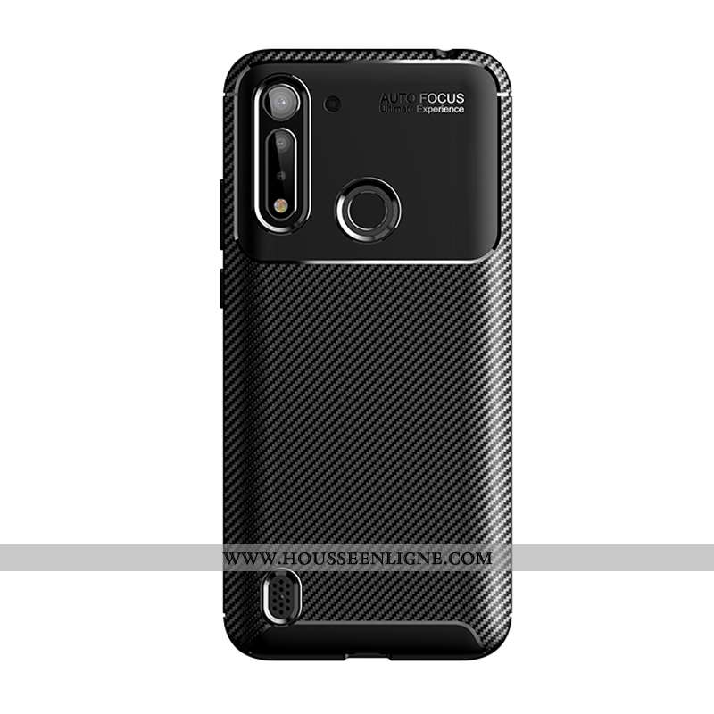 Étui Moto G8 Power Lite Protection Créatif Simple Fluide Doux Nouveau Silicone Coque Noir