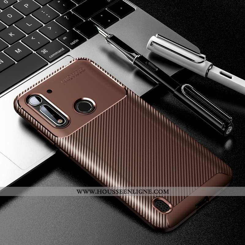 Étui Moto G8 Power Lite Protection Créatif Simple Fluide Doux Nouveau Silicone Coque Noir