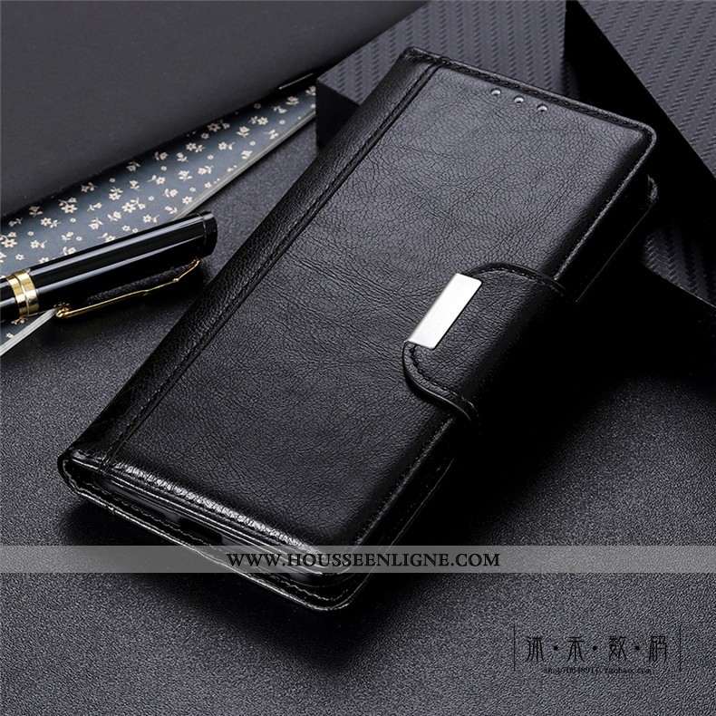 Étui Moto G8 Power Lite Protection Cuir Véritable Téléphone Portable Bovins Coque Cuir Marron