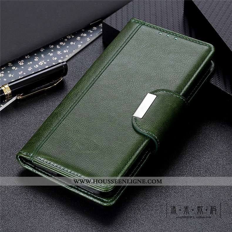 Étui Moto G8 Power Lite Protection Cuir Véritable Téléphone Portable Bovins Coque Cuir Marron