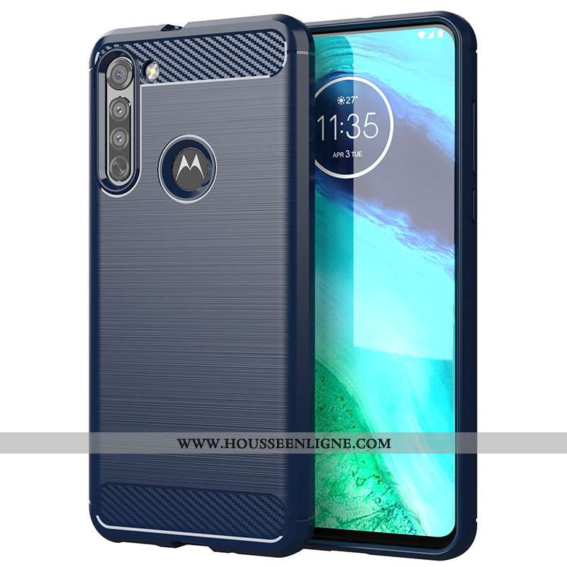 Étui Moto G8 Power Lite Protection Silicone Coque Téléphone Portable Rouge