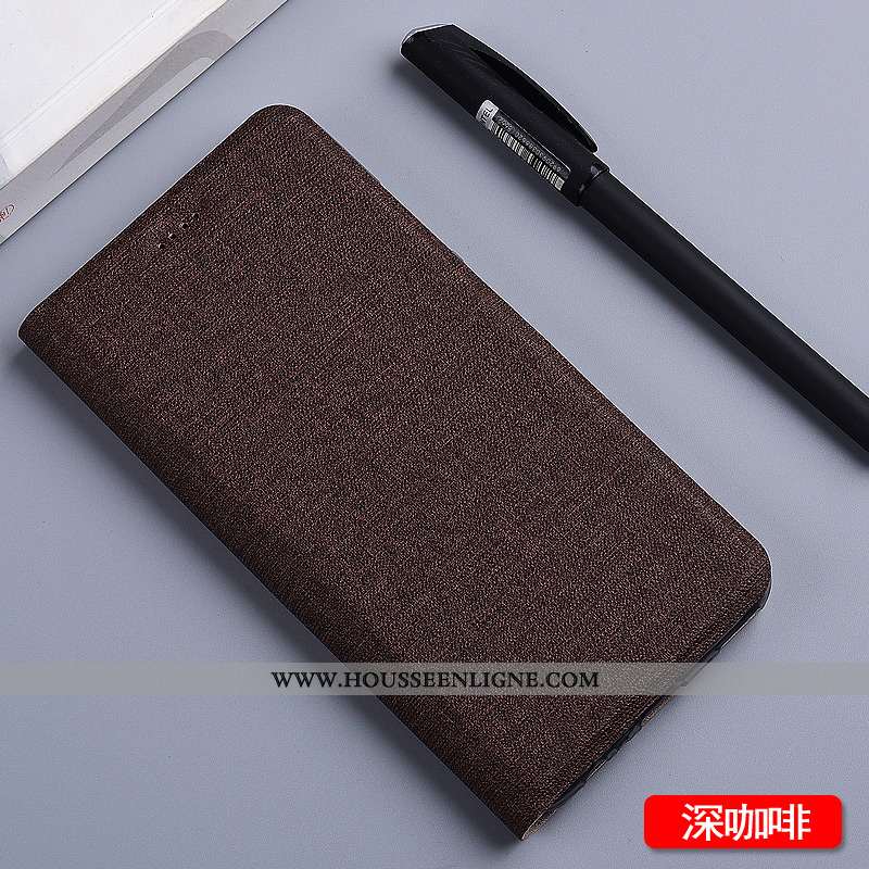 Étui Moto G8 Protection Cuir Téléphone Portable Incassable Bleu Lin Coque