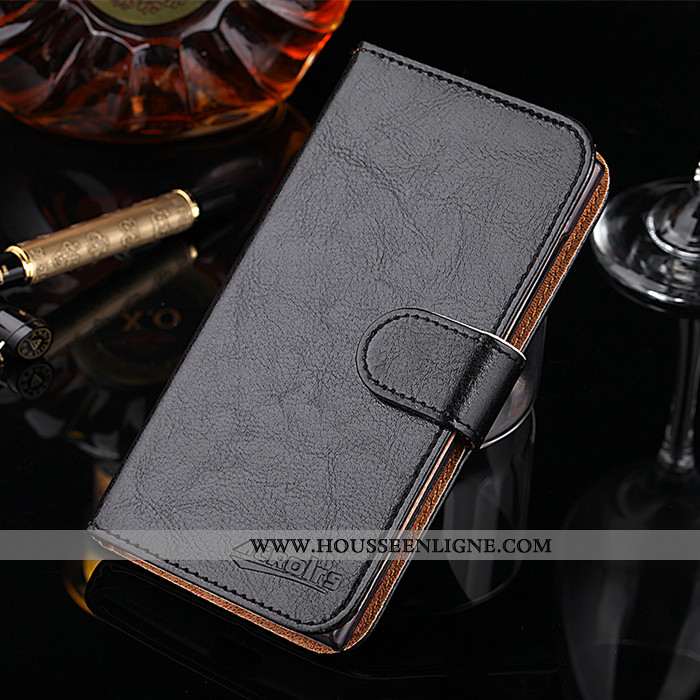 Étui Motorola Edge Protection Délavé En Daim Tissu Cuir Téléphone Portable Coque Bleu