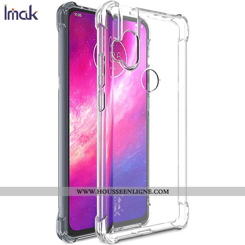 Étui Motorola One Hyper Protection Délavé En Daim Ballon Incassable Coque Téléphone Portable Noir