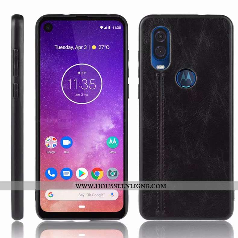 Étui Motorola One Vision Protection Bleu Marin Coque Tout Compris Téléphone Portable Incassable Bleu