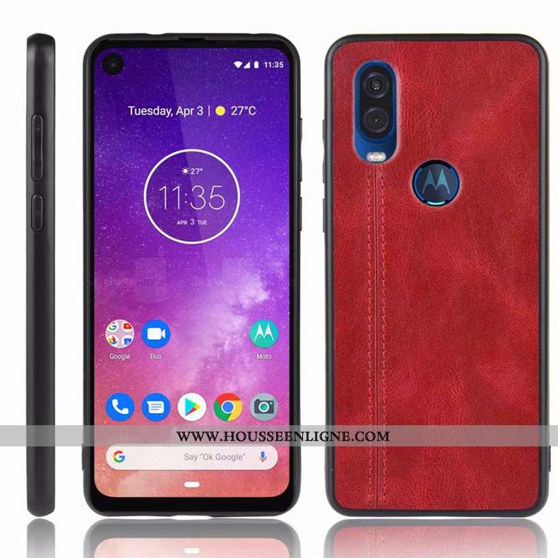 Étui Motorola One Vision Protection Bleu Marin Coque Tout Compris Téléphone Portable Incassable Bleu