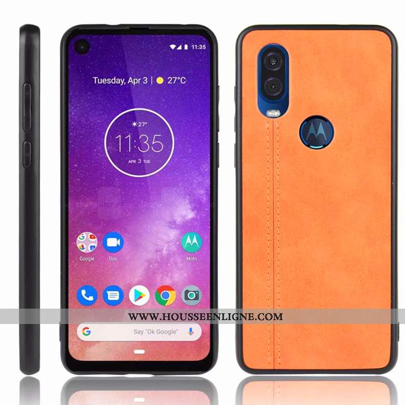 Étui Motorola One Vision Protection Bleu Marin Coque Tout Compris Téléphone Portable Incassable Bleu