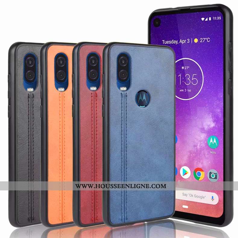 Étui Motorola One Vision Protection Bleu Marin Coque Tout Compris Téléphone Portable Incassable Bleu