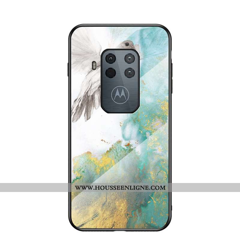 Étui Motorola One Zoom Protection Tendance Net Rouge Difficile Grand Noir Coque
