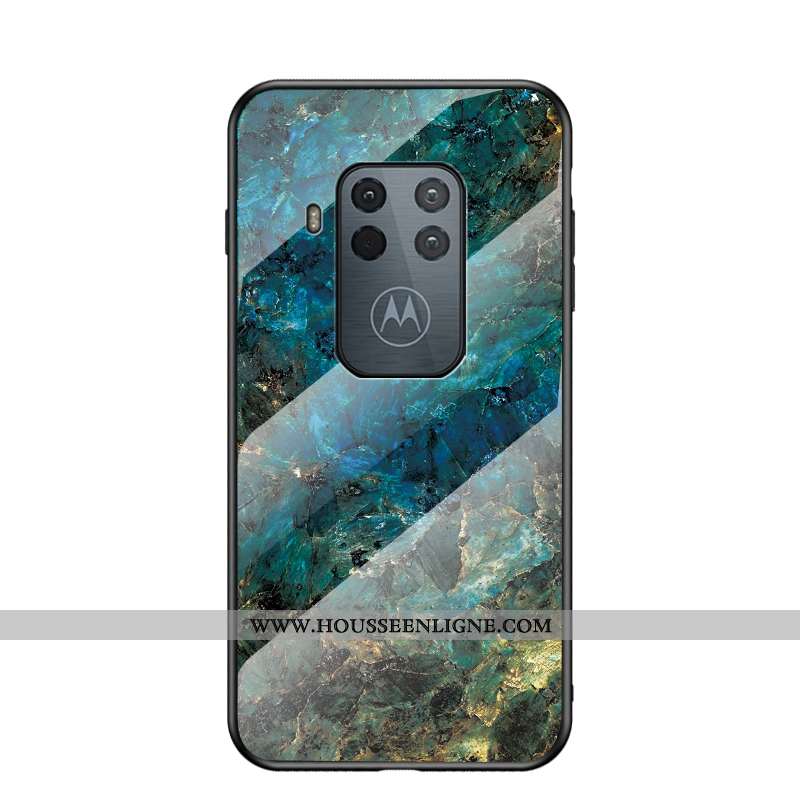 Étui Motorola One Zoom Protection Tendance Net Rouge Difficile Grand Noir Coque