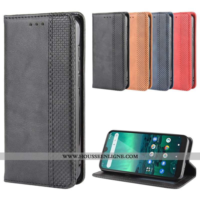 Étui Nokia 1.3 Cuir Protection Portefeuille Coque Boucle Magnétique Téléphone Portable Bleu