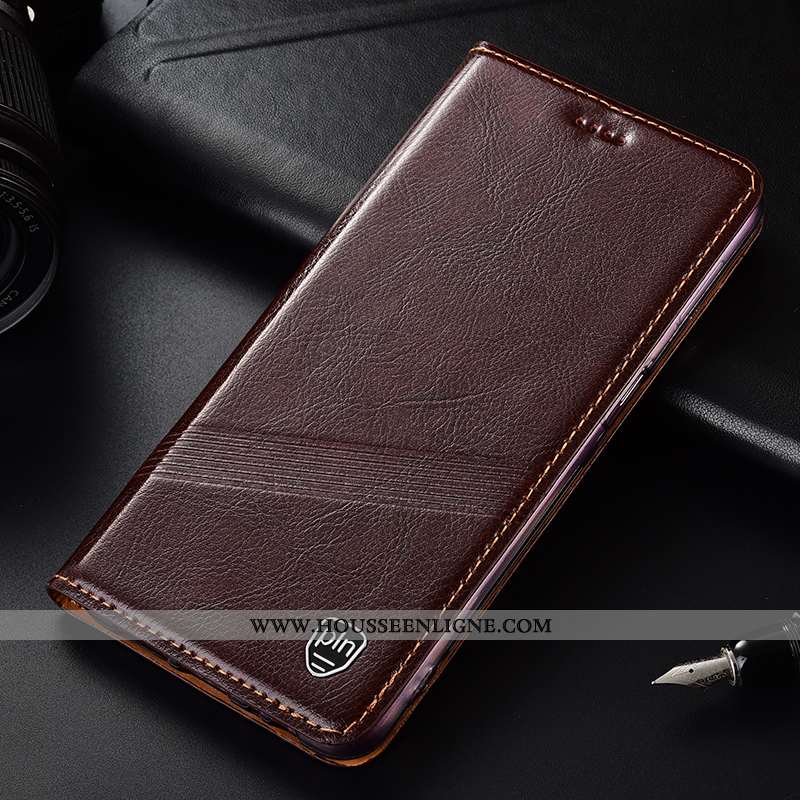 Étui Nokia 1 Plus Cuir Véritable Protection Coque Téléphone Portable Housse Marron