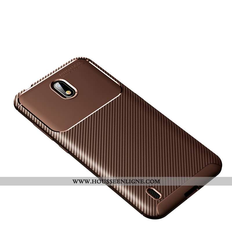 Étui Nokia 1 Plus Protection Délavé En Daim Fluide Doux Téléphone Portable Modèle Fleurie Fibre Marr