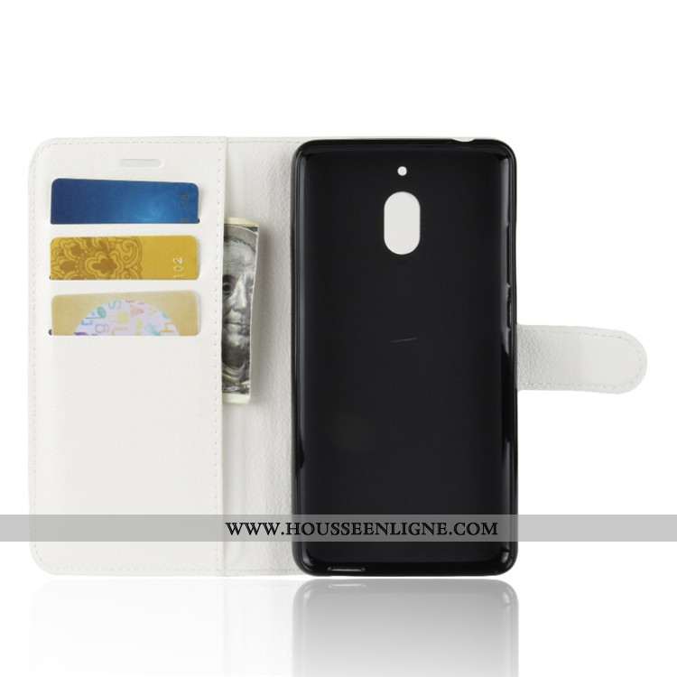 Étui Nokia 2.1 Créatif Portefeuille Protection Noir Carte Coque