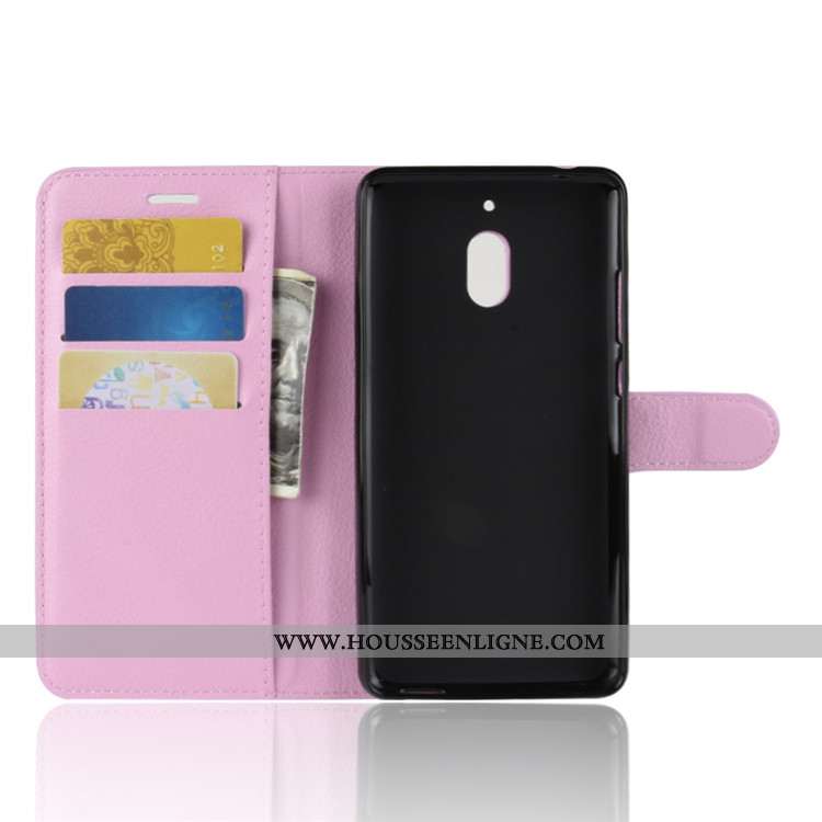 Étui Nokia 2.1 Créatif Portefeuille Protection Noir Carte Coque