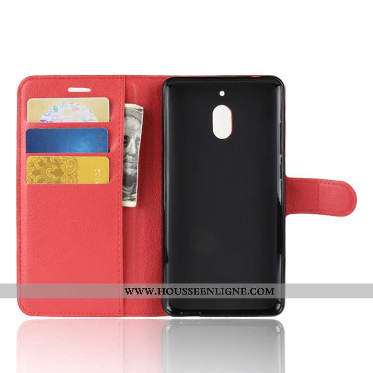 Étui Nokia 2.1 Créatif Portefeuille Protection Noir Carte Coque