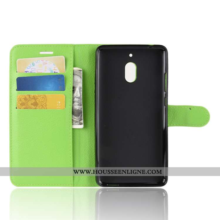 Étui Nokia 2.1 Créatif Portefeuille Protection Noir Carte Coque