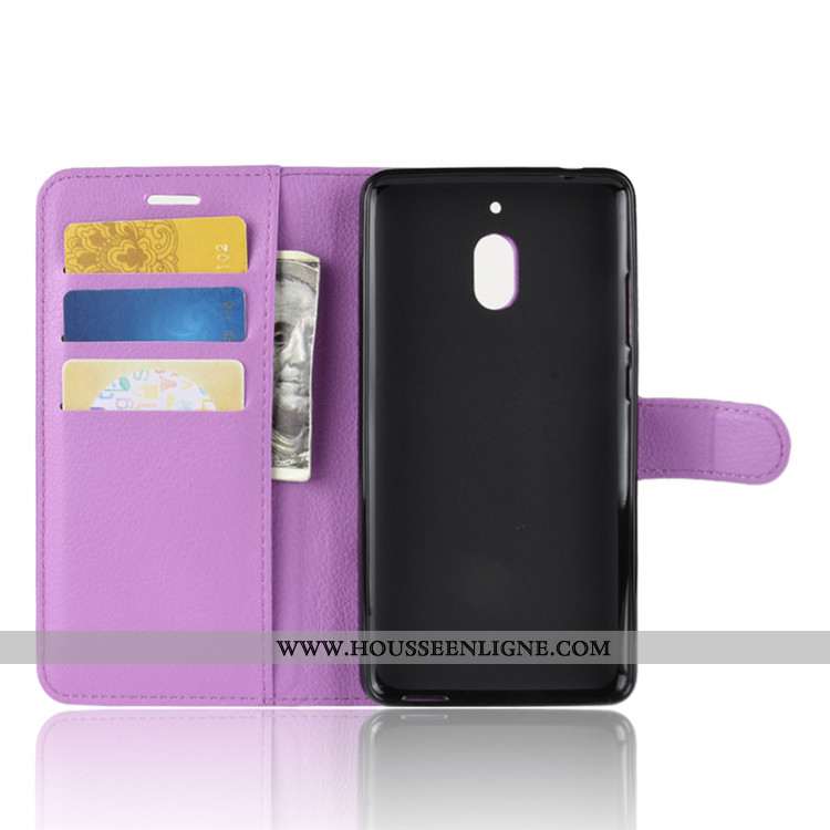Étui Nokia 2.1 Créatif Portefeuille Protection Noir Carte Coque