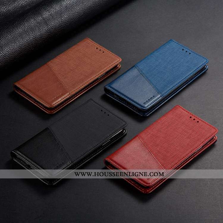 Étui Nokia 2.2 Cuir Clamshell Toile Carte Noir Coque