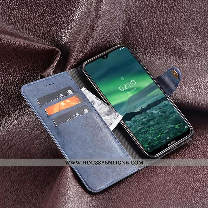 Étui Nokia 2.3 Protection Cuir Téléphone Portable Coque Support Nouveau Noir