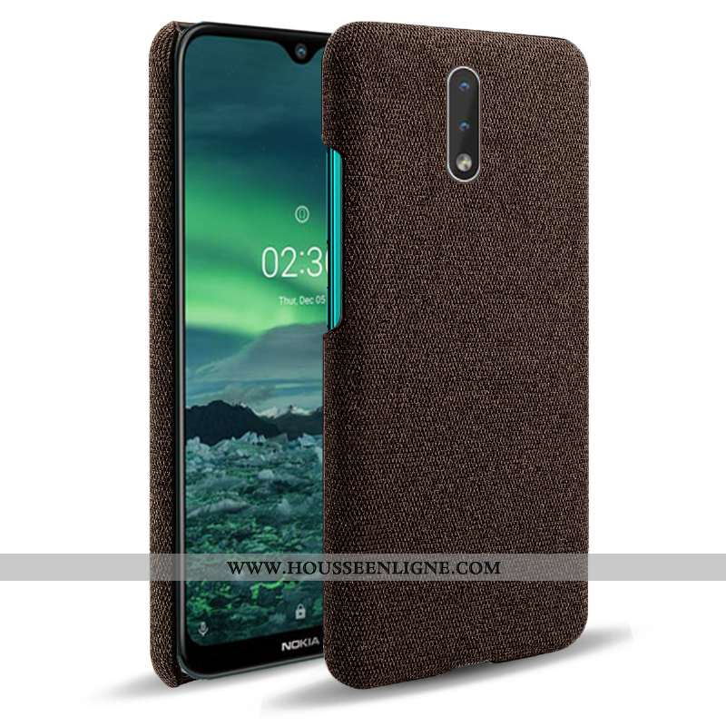 Étui Nokia 2.3 Protection Marron Tissu Coque Téléphone Portable
