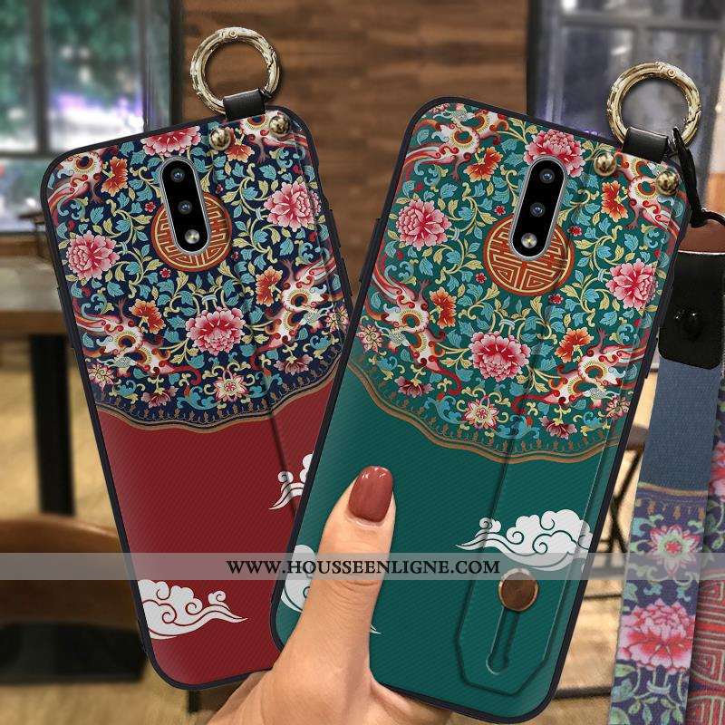 Étui Nokia 2.3 Vintage Fluide Doux Téléphone Portable Support Style Chinois Vert Ornements Suspendus