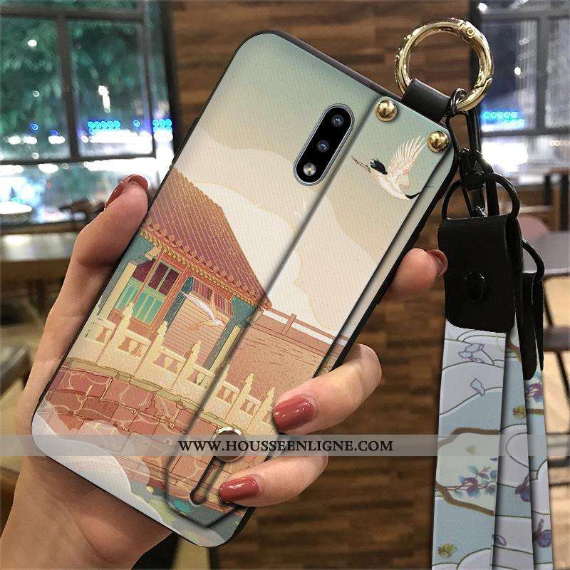 Étui Nokia 2.3 Vintage Fluide Doux Téléphone Portable Support Style Chinois Vert Ornements Suspendus