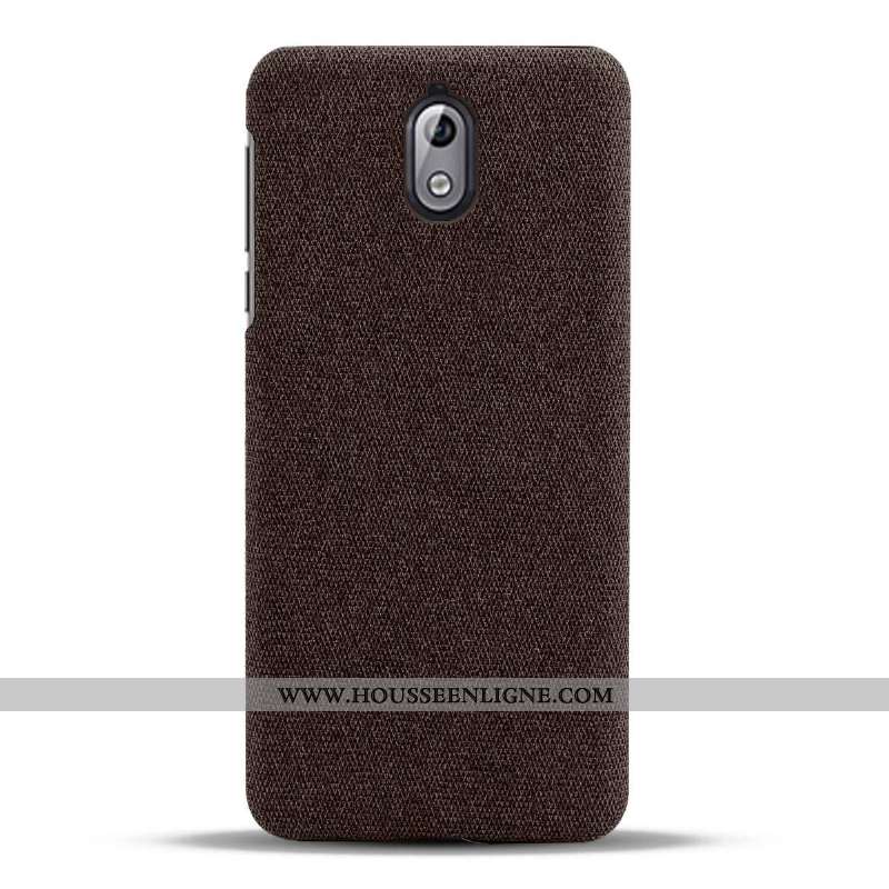 Étui Nokia 3.1 Légère Ultra Antidérapant Coque Gris Tissu