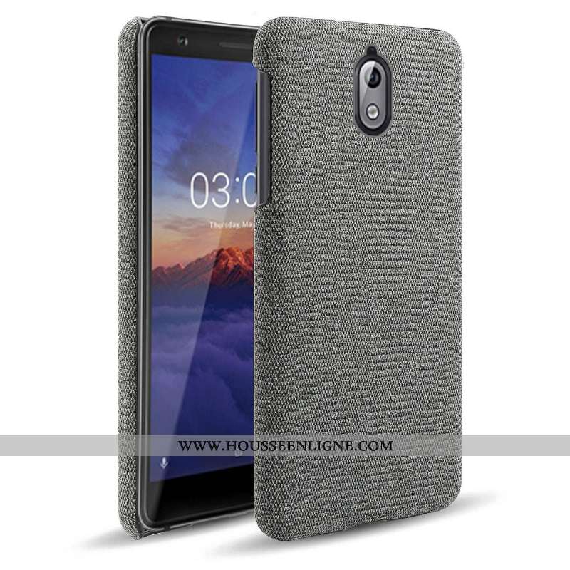 Étui Nokia 3.1 Légère Ultra Antidérapant Coque Gris Tissu