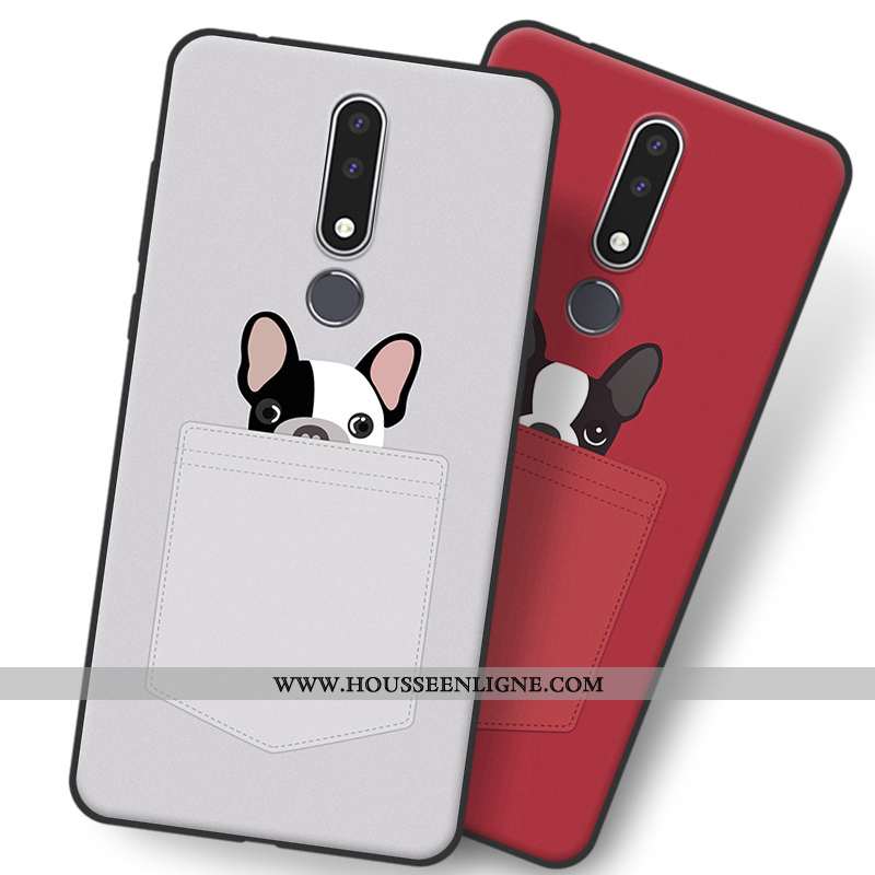 Étui Nokia 3.1 Plus Charmant Tendance Dessin Animé Téléphone Portable Incassable Coque Rouge