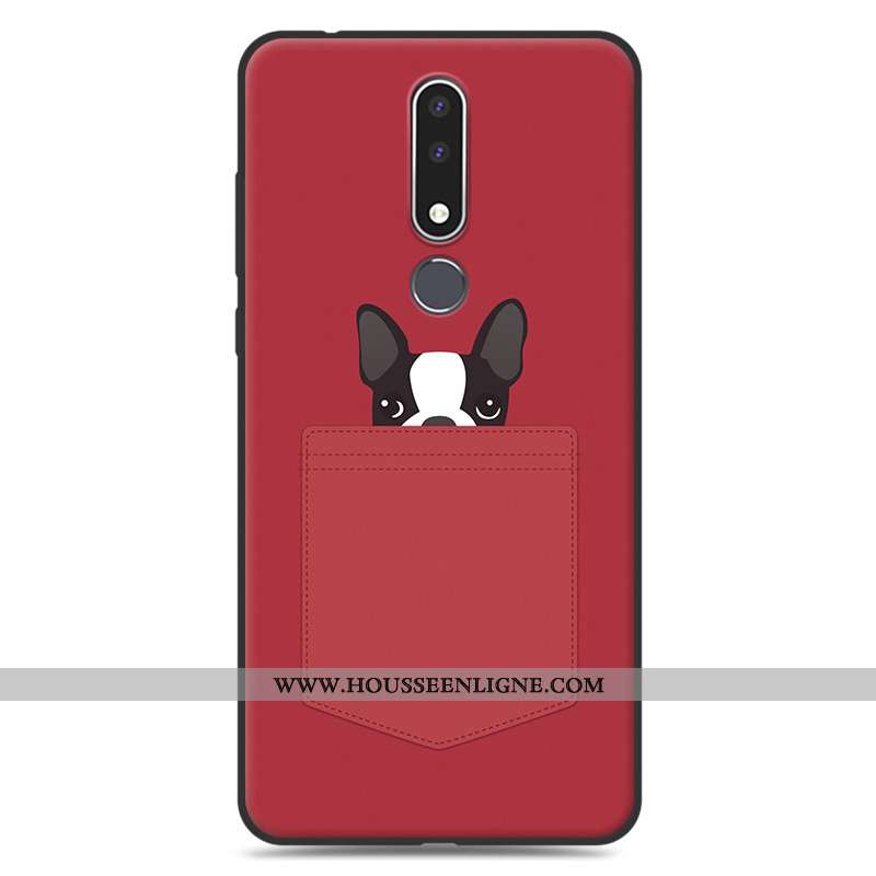 Étui Nokia 3.1 Plus Charmant Tendance Dessin Animé Téléphone Portable Incassable Coque Rouge