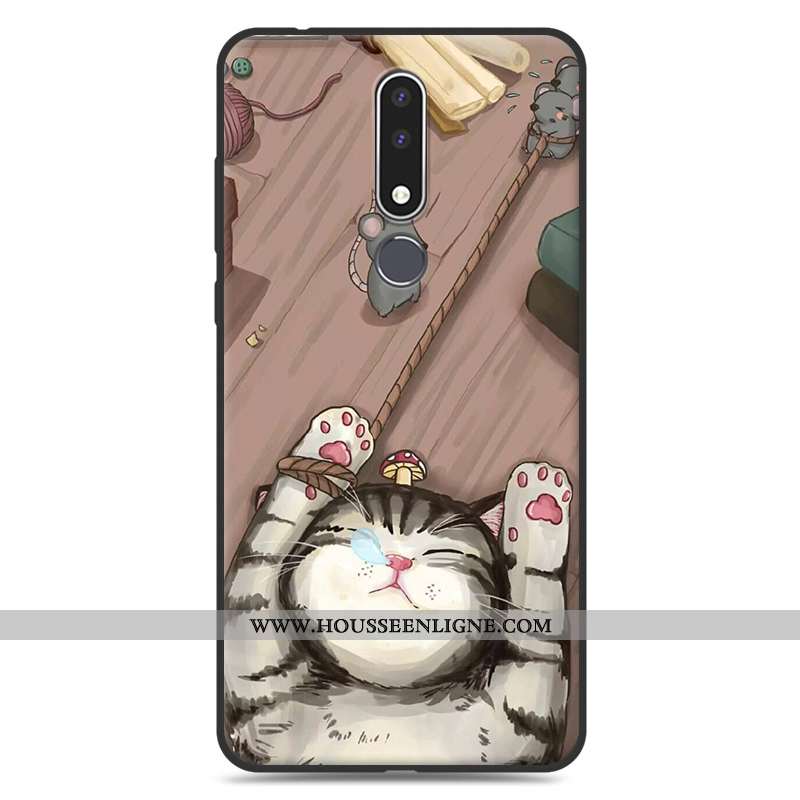 Étui Nokia 3.1 Plus Charmant Tendance Dessin Animé Téléphone Portable Incassable Coque Rouge