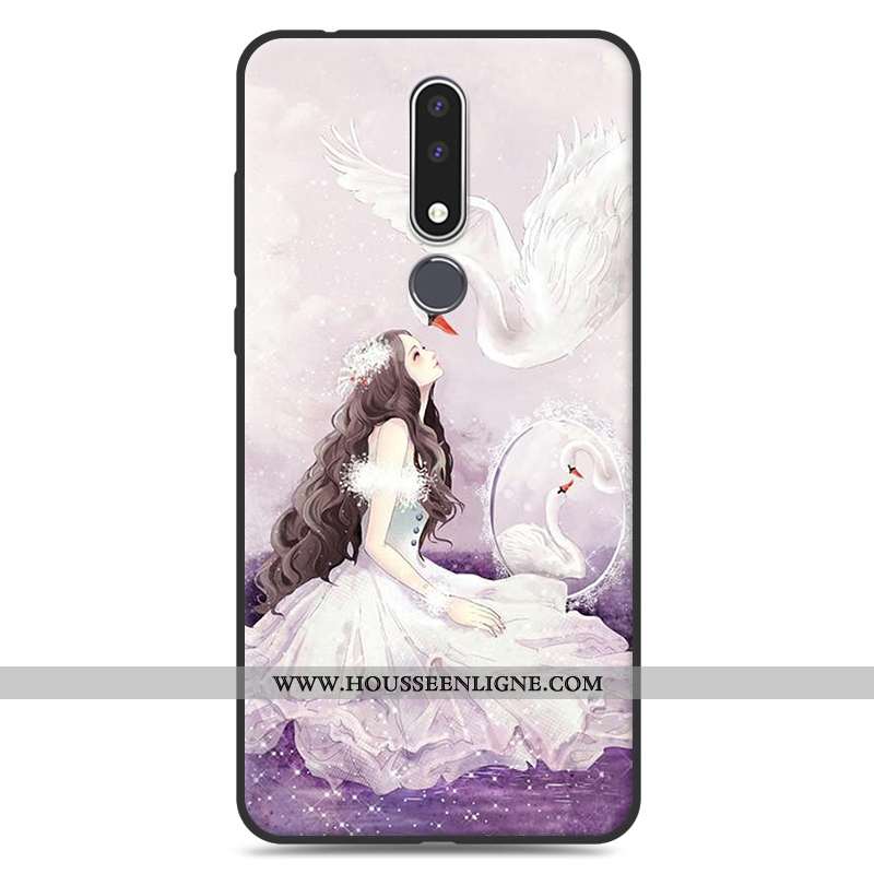 Étui Nokia 3.1 Plus Charmant Tendance Dessin Animé Téléphone Portable Incassable Coque Rouge